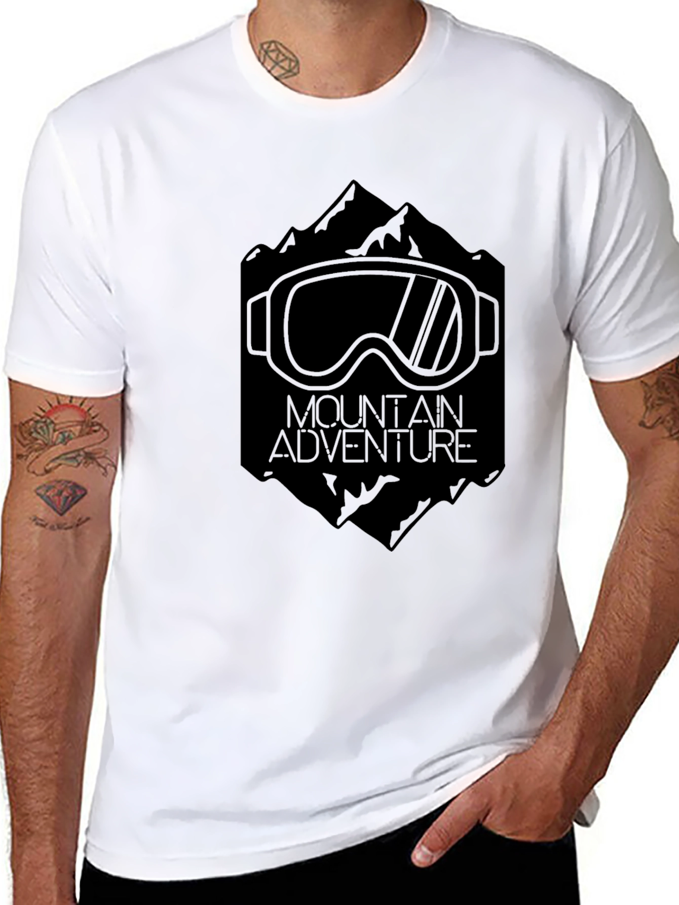 Mountain Adventure Graphic Tee - Black