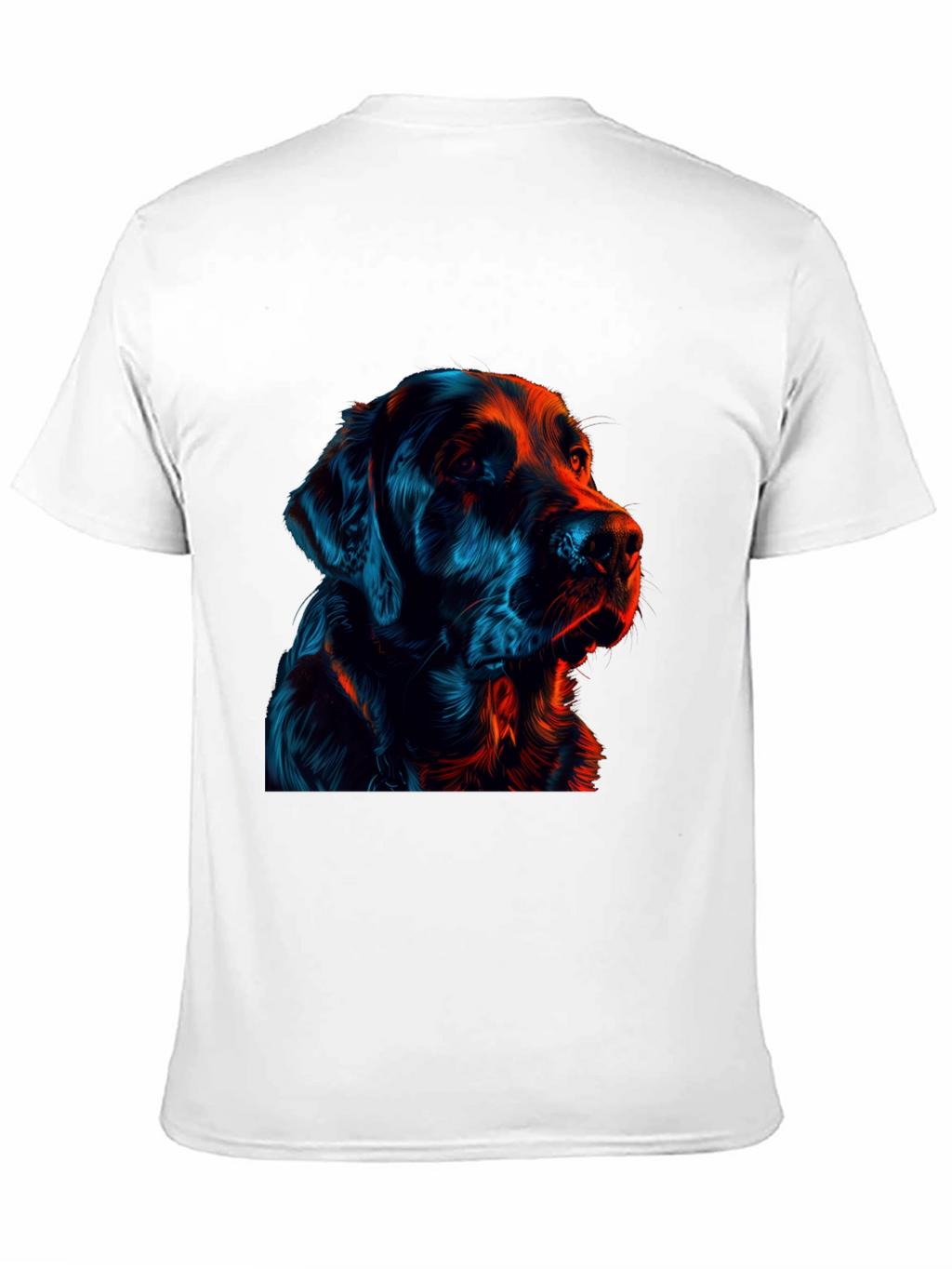 Neon Dog Graphic Black T-Shirt