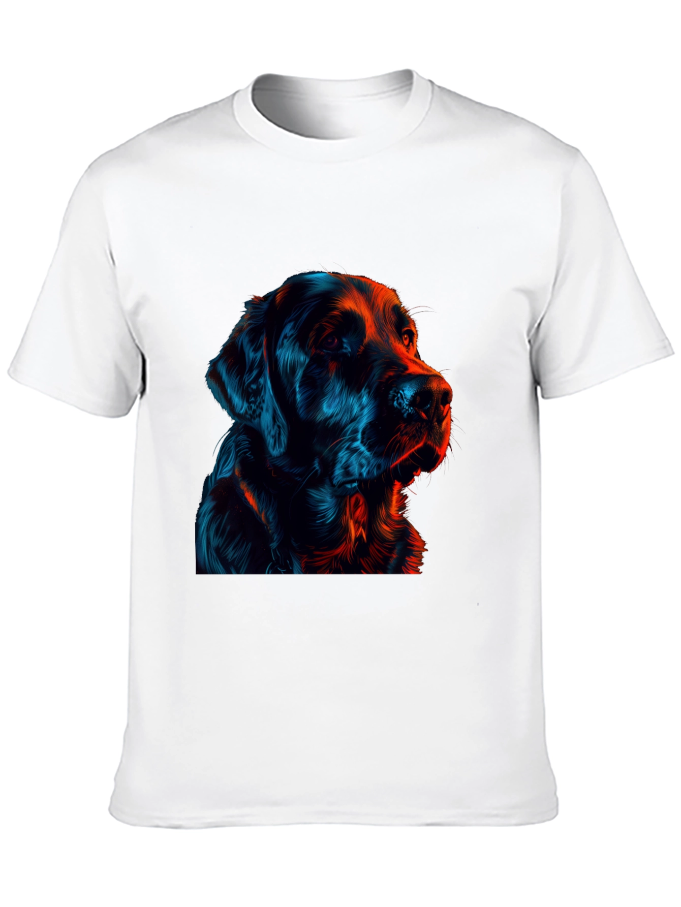 Neon Dog Graphic Black T-Shirt