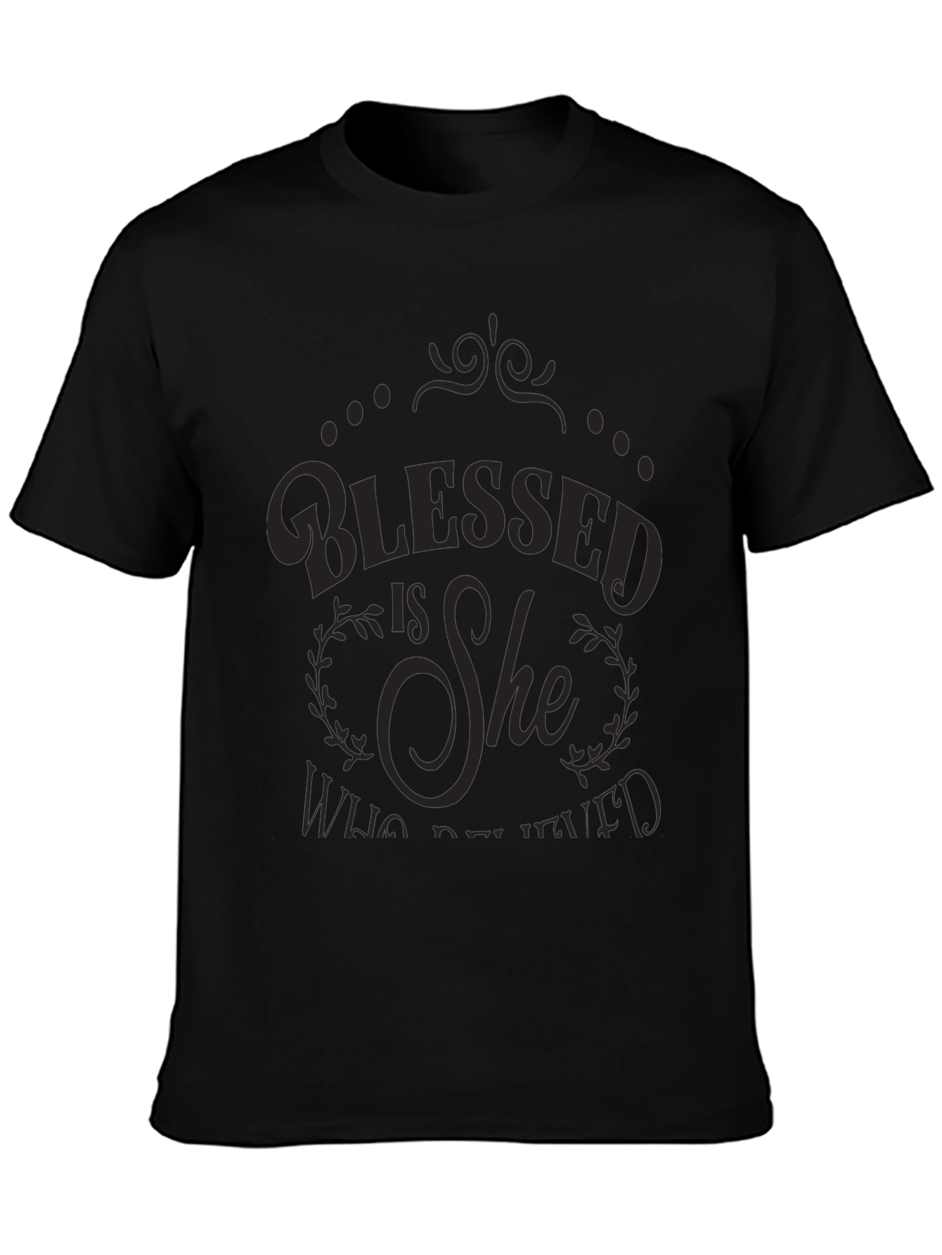 Blessed Is She Graphic Tee - Elegant Christian T-Shirt