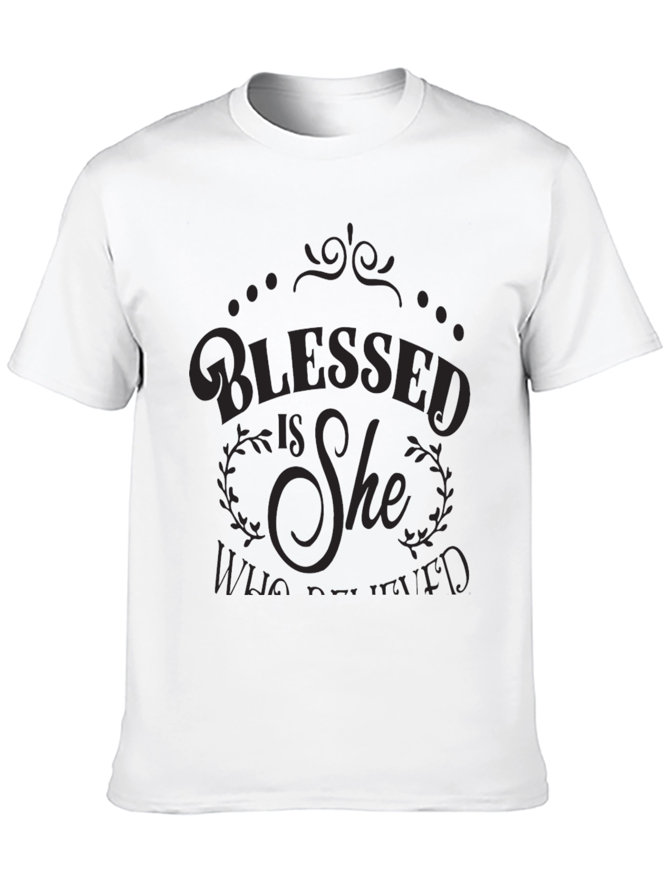 Blessed Is She Graphic Tee - Elegant Christian T-Shirt