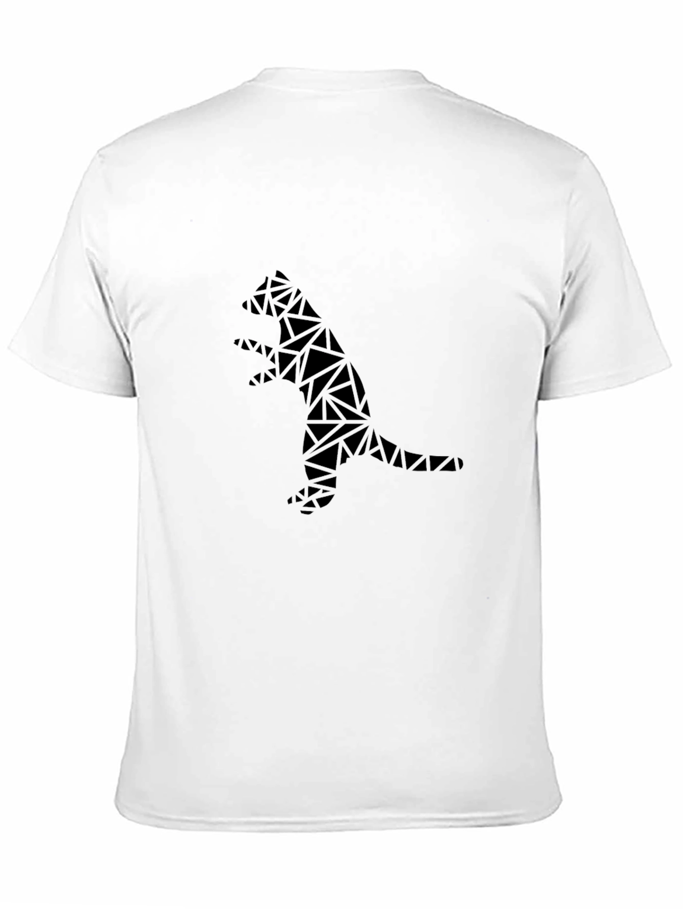 Geometric Dino Black T-Shirt