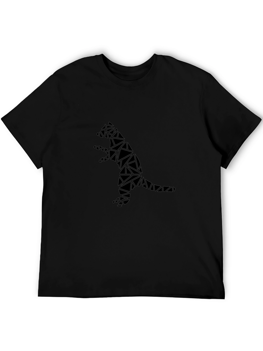 Geometric Dino Black T-Shirt