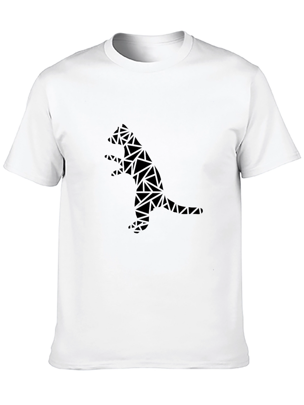 Geometric Dino Black T-Shirt