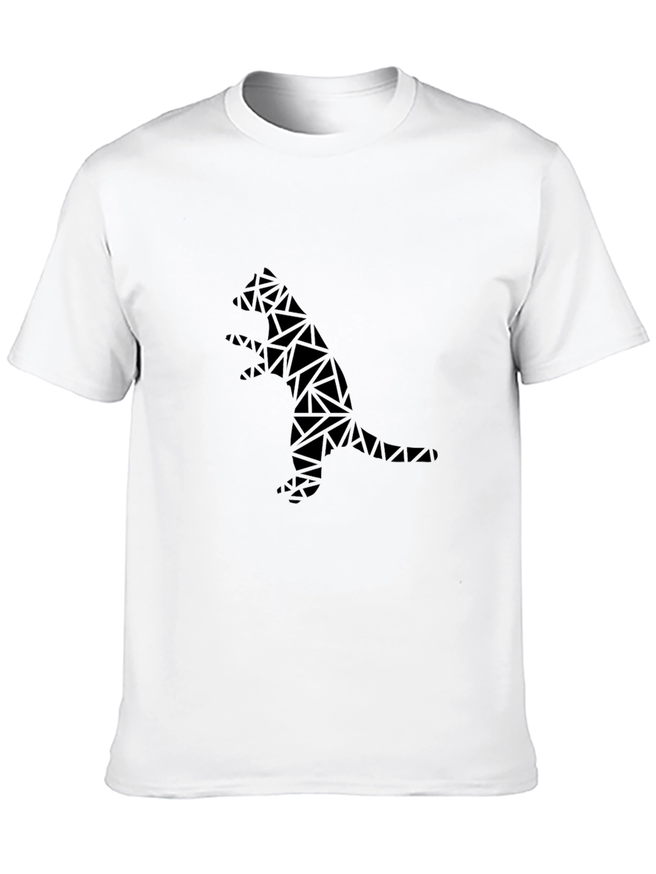 Geometric Dino Black T-Shirt