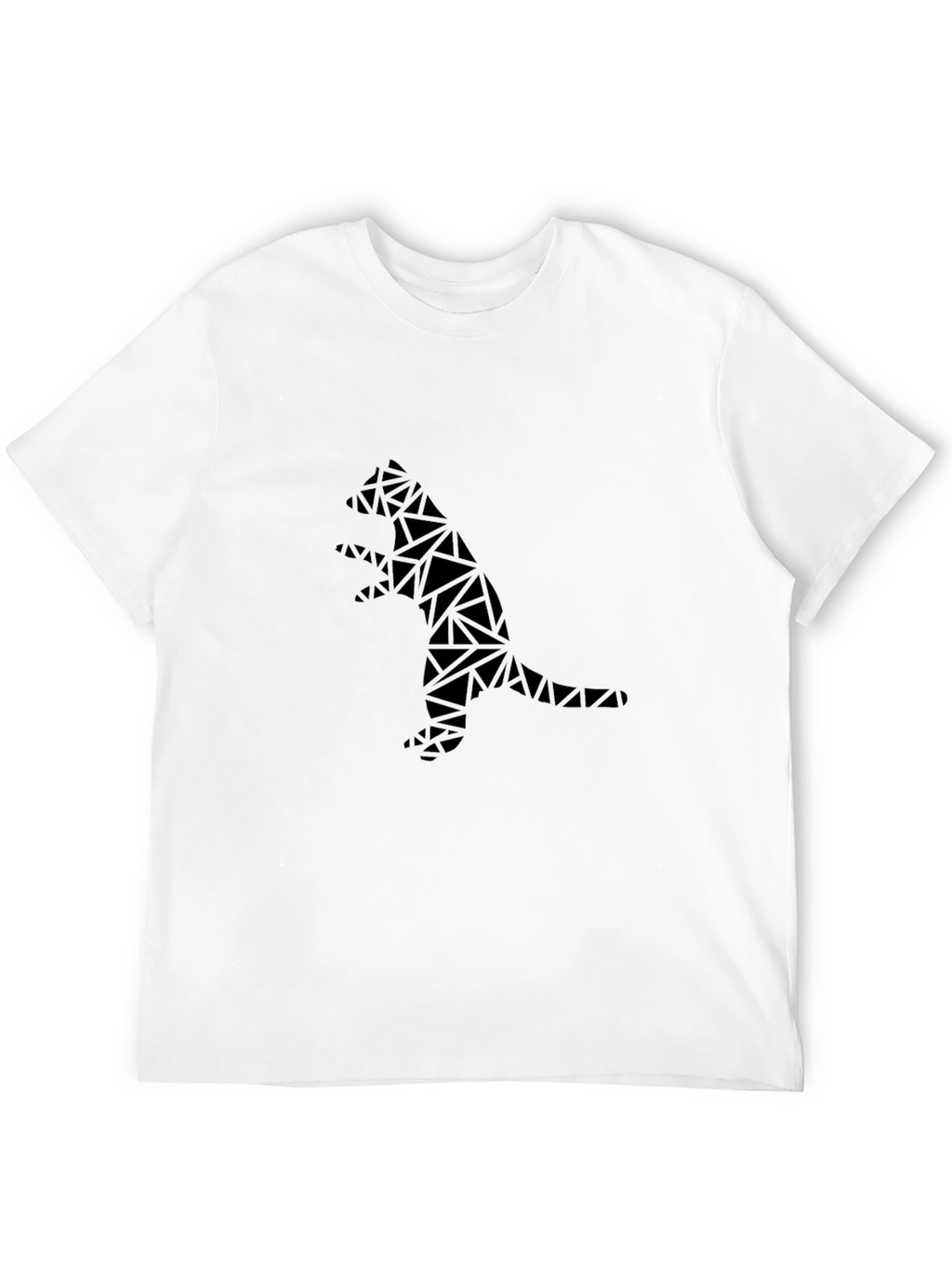 Geometric Dino Black T-Shirt