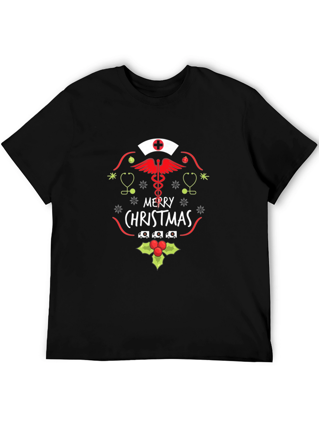 Nurse Merry Christmas T-Shirt - Holiday Apparel