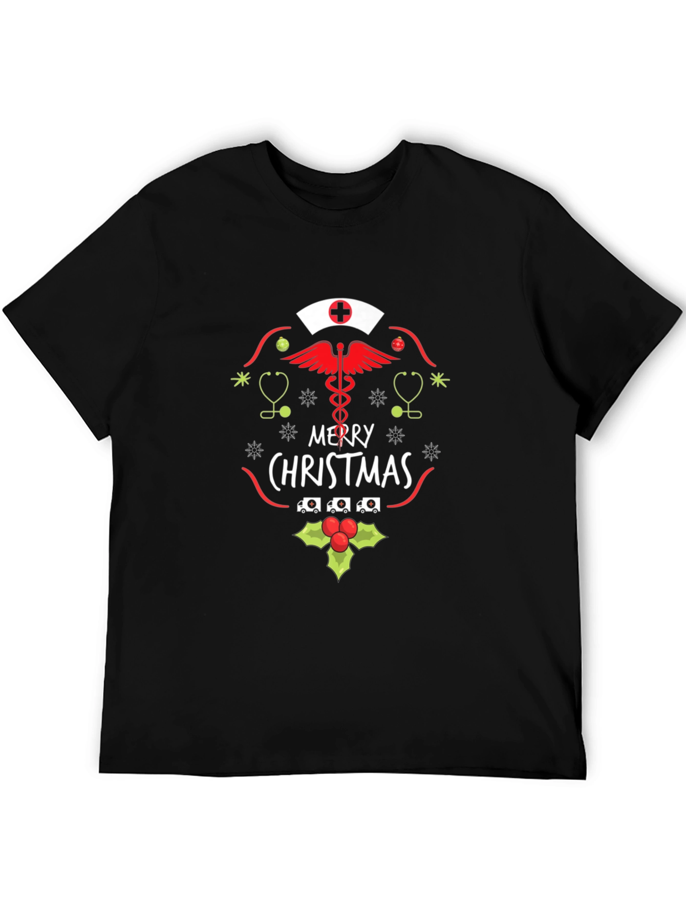 Nurse Merry Christmas T-Shirt - Holiday Apparel