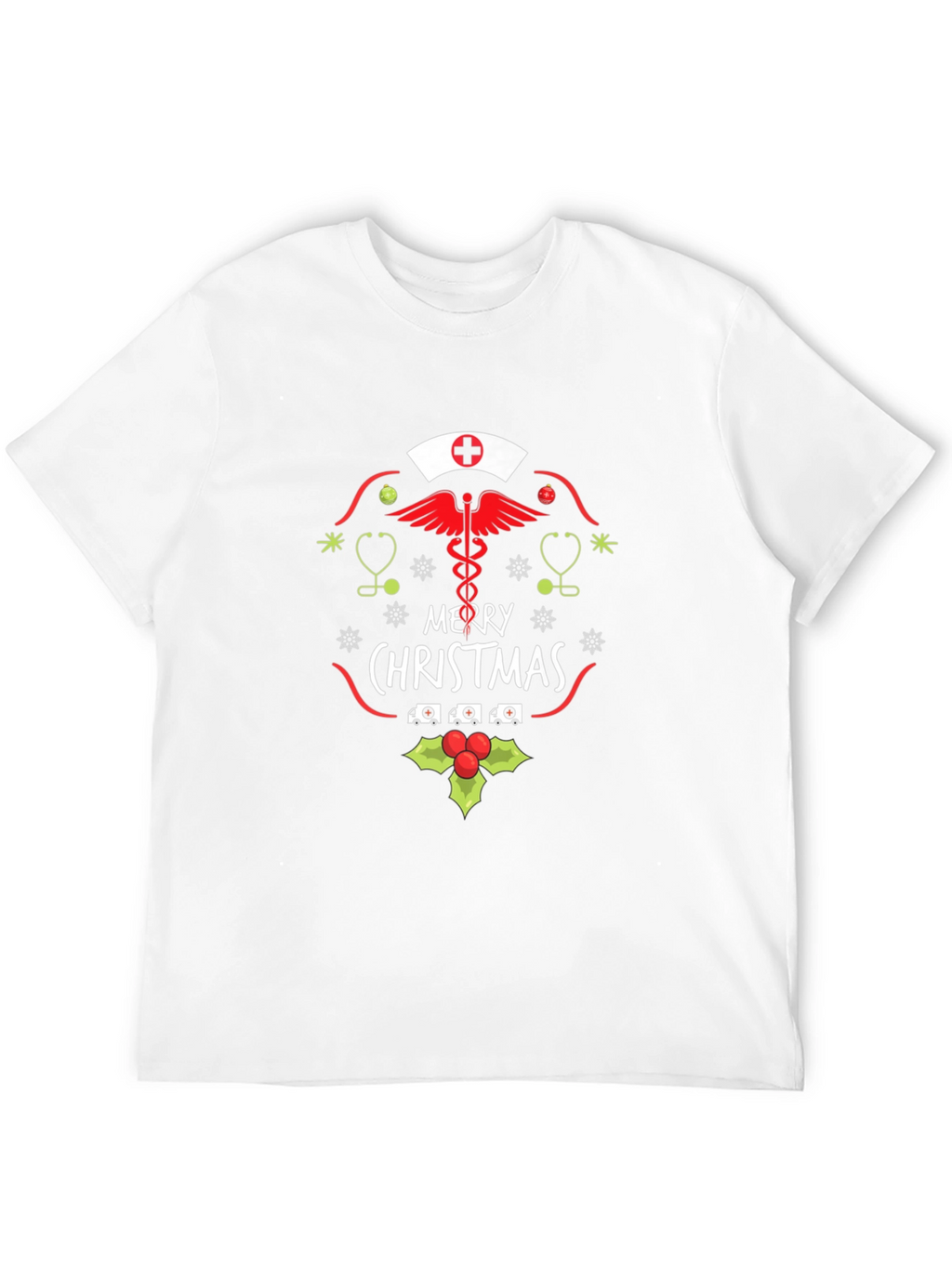 Nurse Merry Christmas T-Shirt - Holiday Apparel
