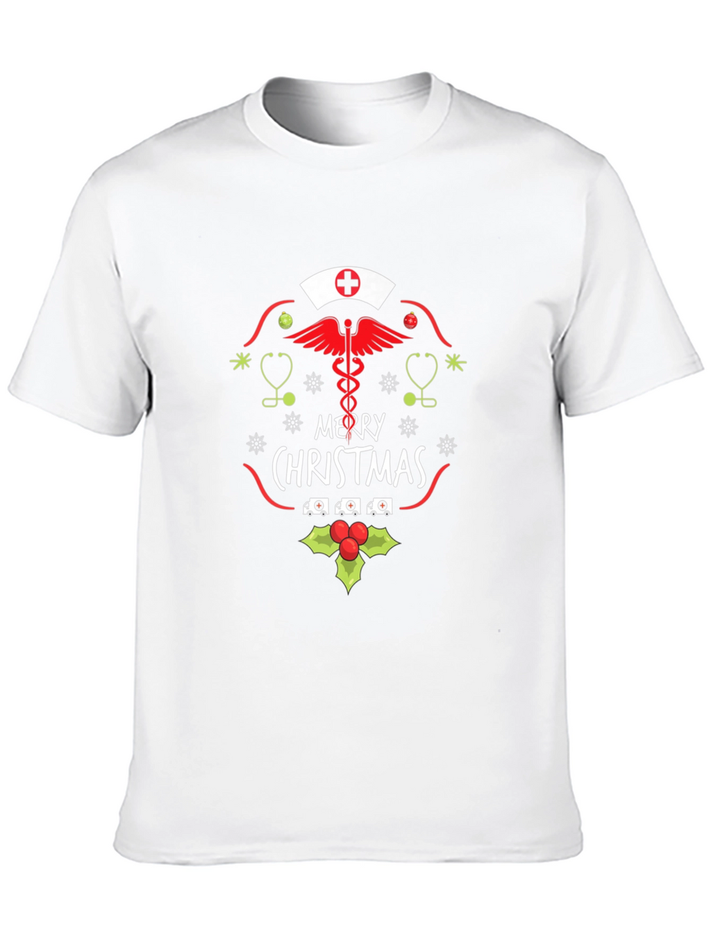 Nurse Merry Christmas T-Shirt - Holiday Apparel
