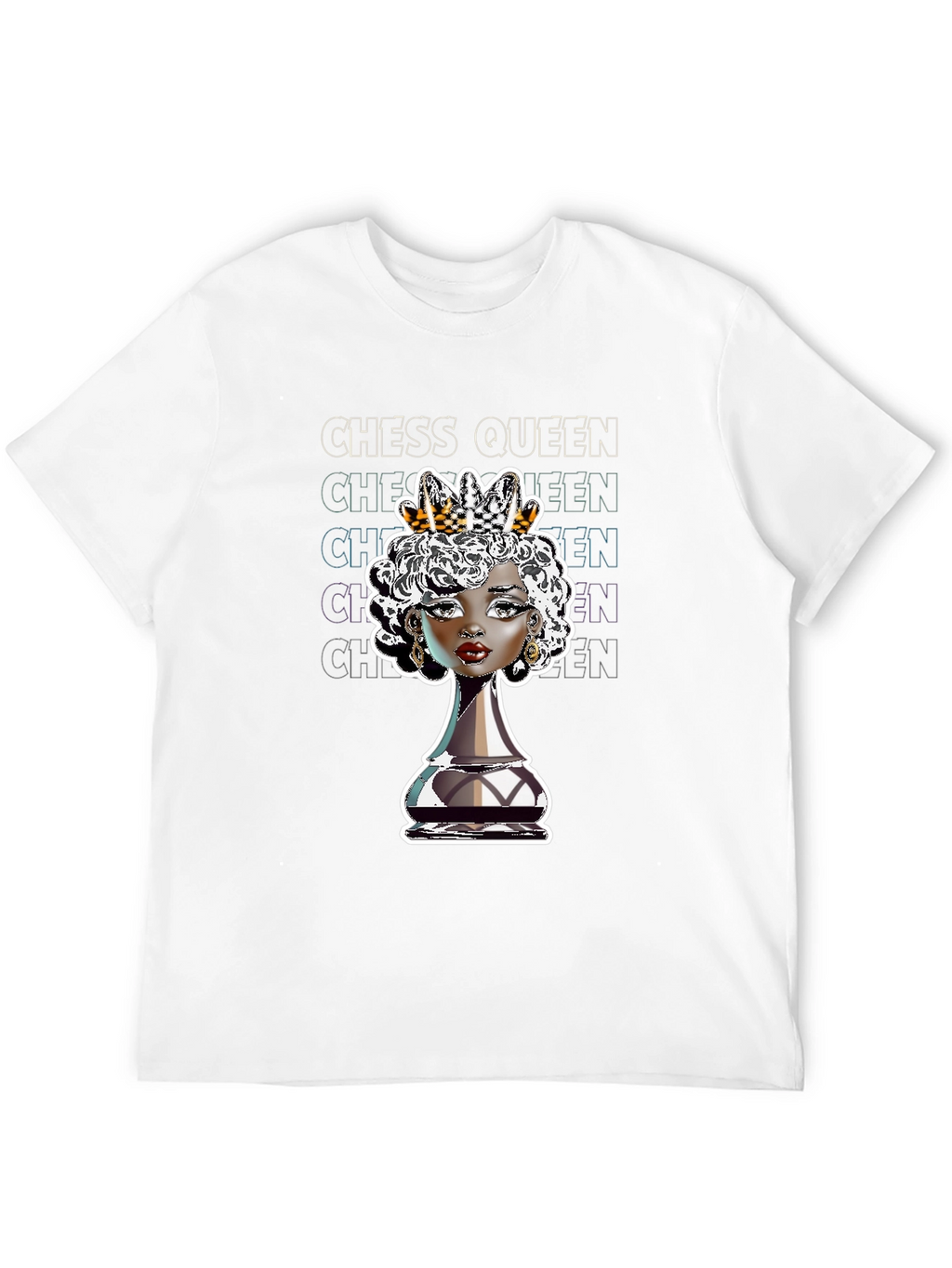 Chess Queen Graphic Tee - Stylish Black T-Shirt