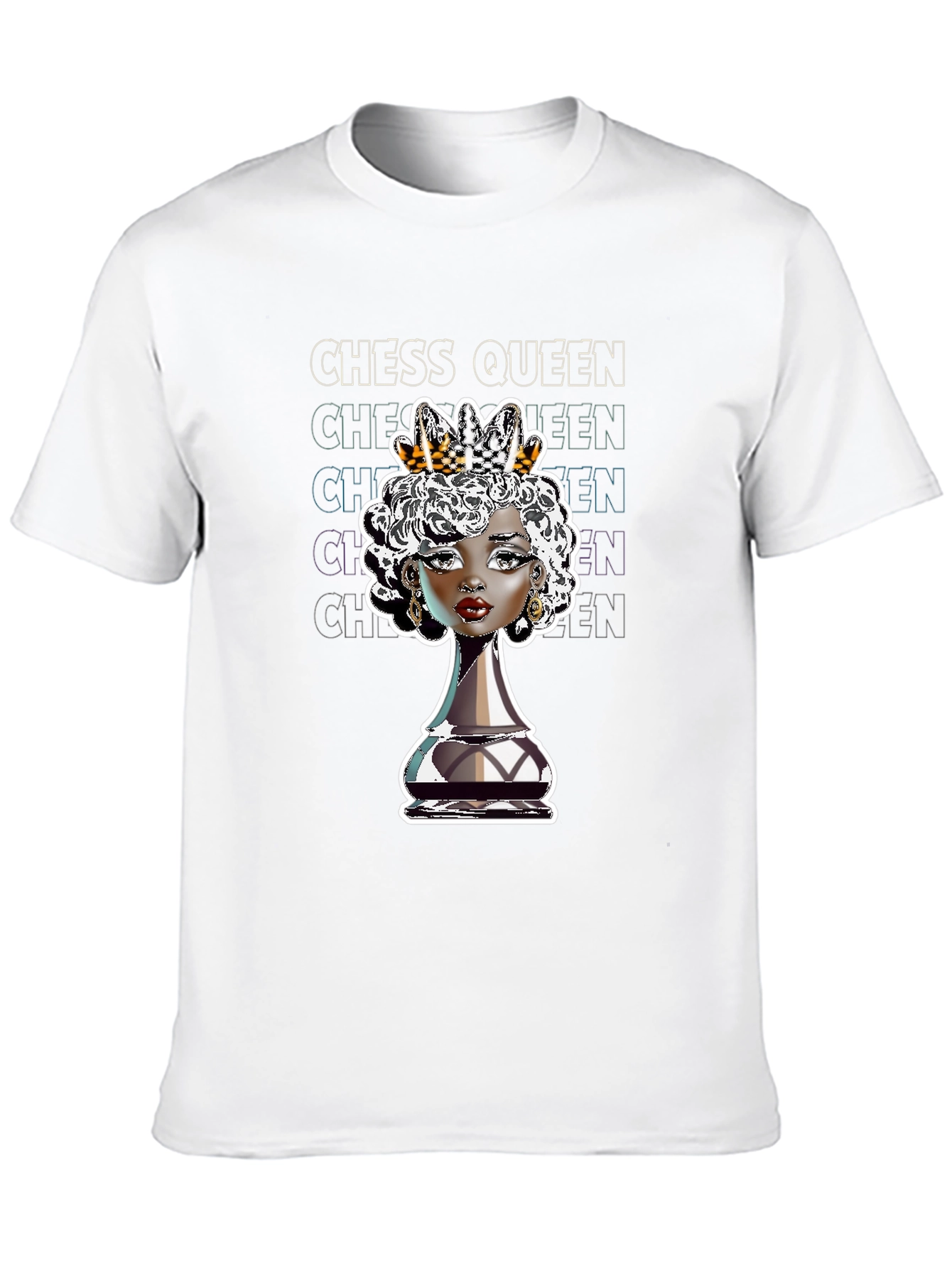 Chess Queen Graphic Tee - Stylish Black T-Shirt