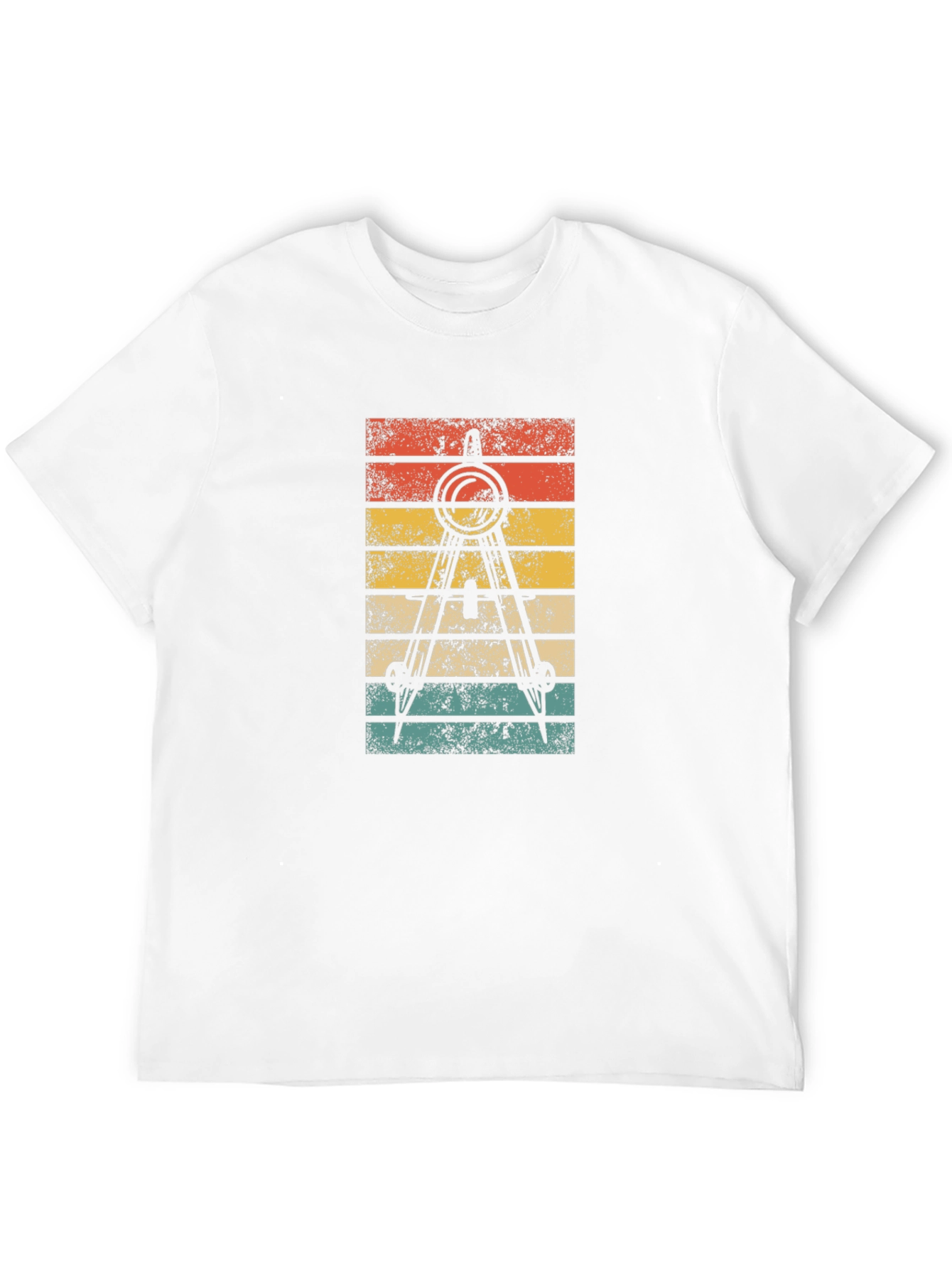 Retro Architect Compass T-Shirt - Black Cotton Tee