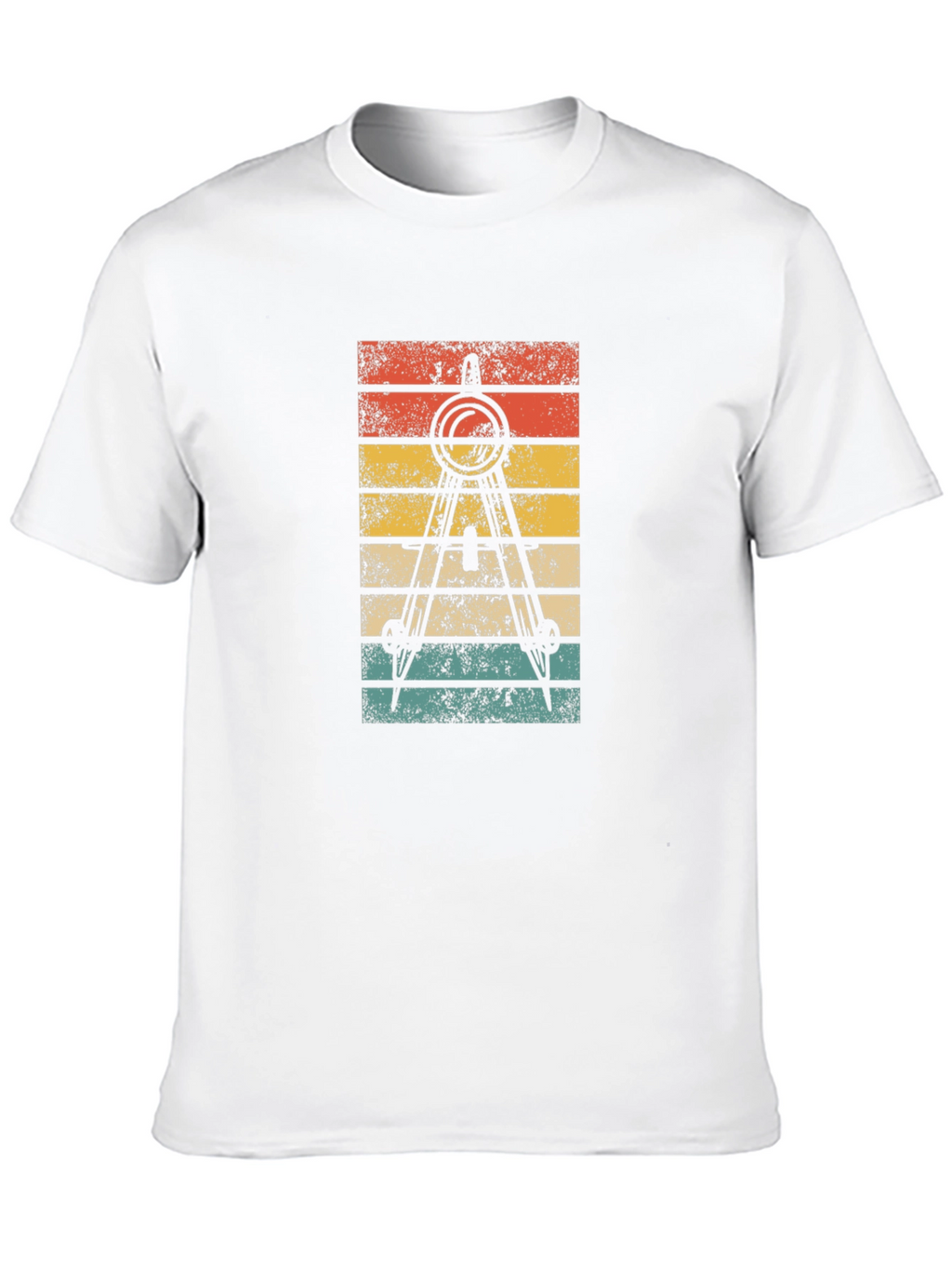 Retro Architect Compass T-Shirt - Black Cotton Tee