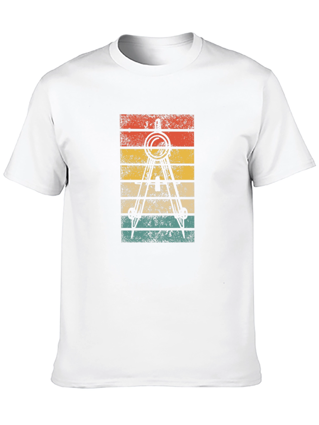 Retro Architect Compass T-Shirt - Black Cotton Tee