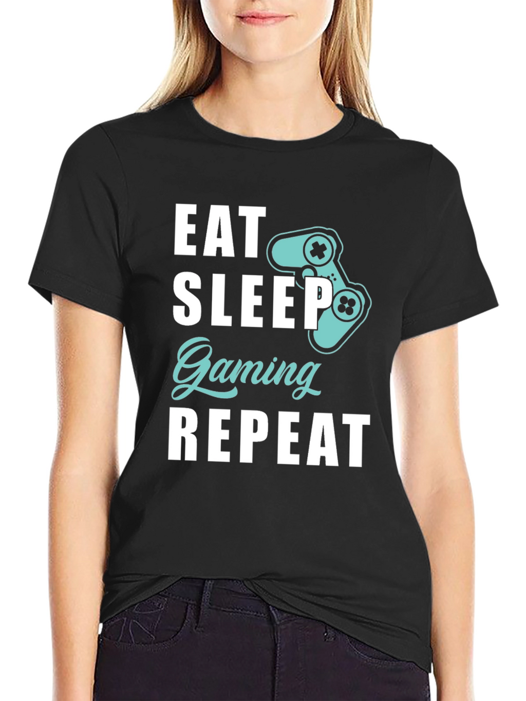 Eat Sleep Gaming Repeat T-Shirt - Gamer Style
