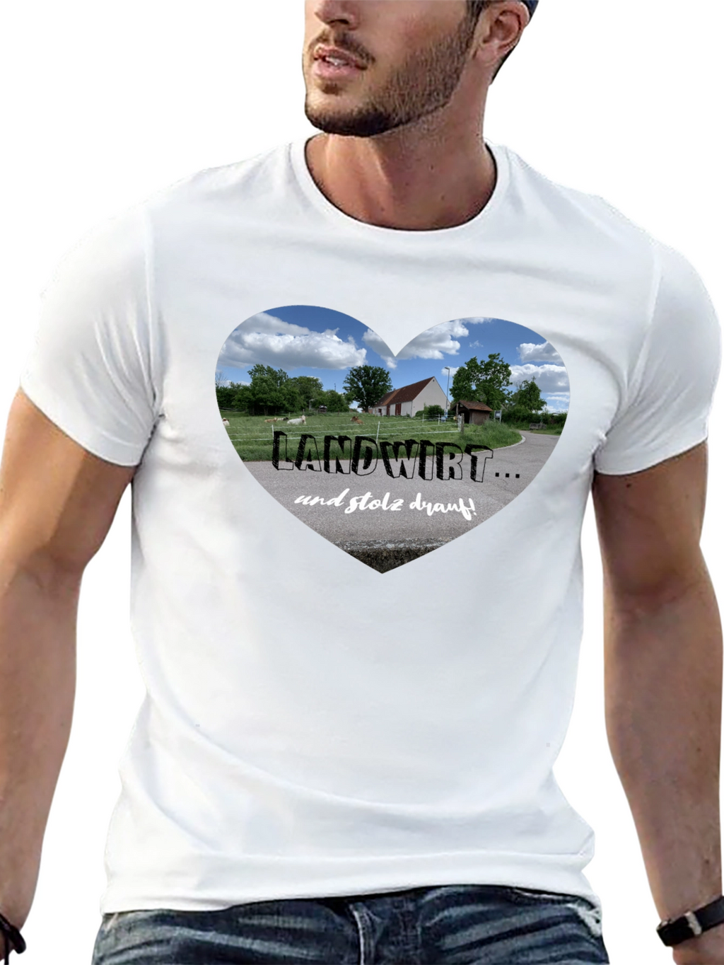 Landwirt Heart Graphic Tee - Proud Farmer T-Shirt