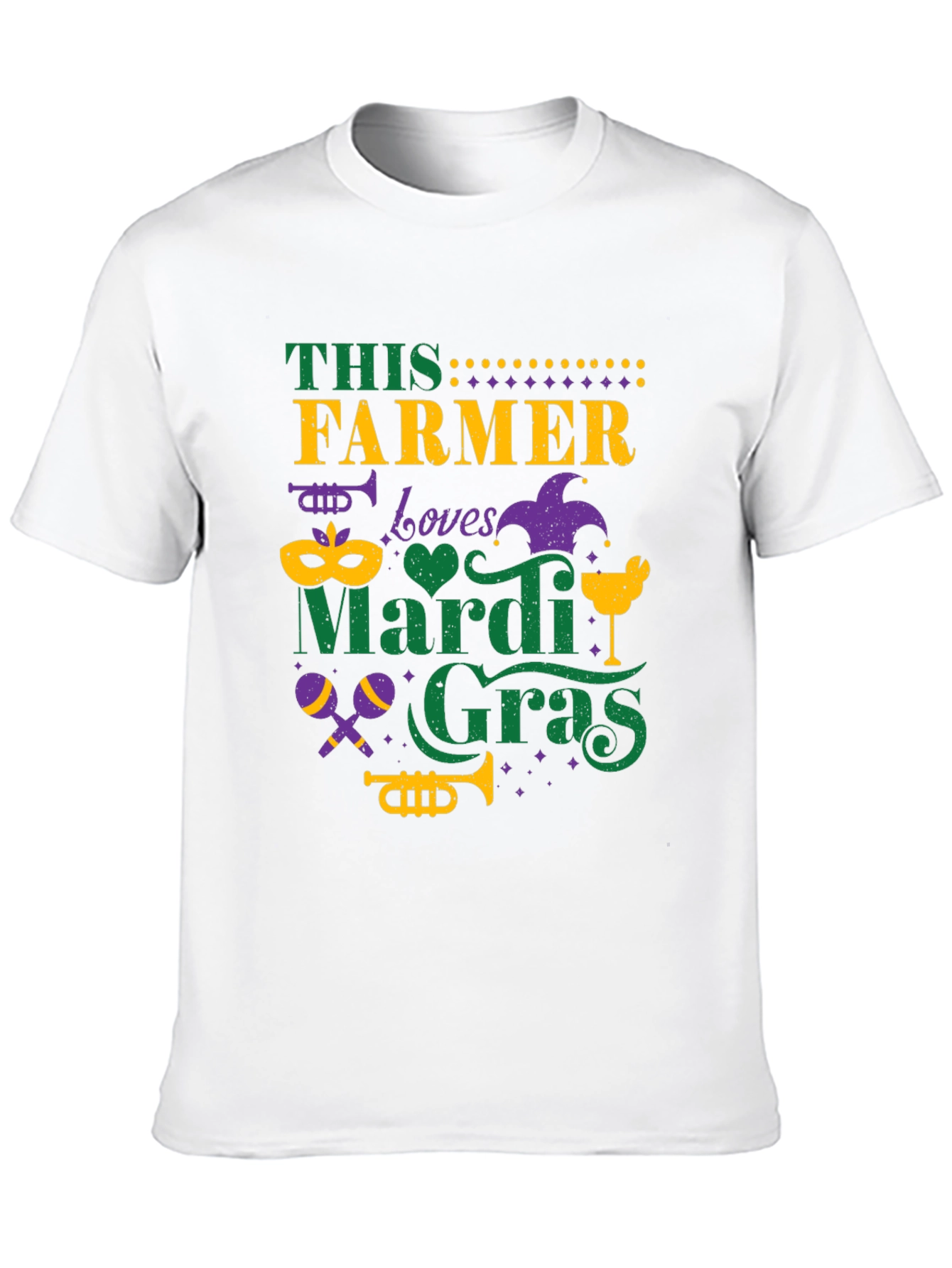 Farmer Loves Mardi Gras Graphic Tee