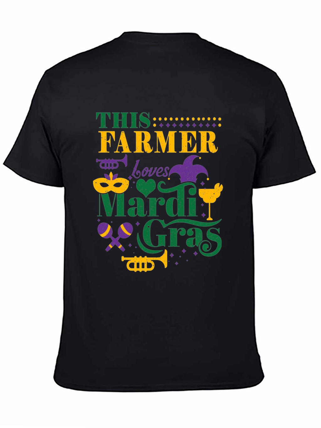 Farmer Loves Mardi Gras Graphic Tee
