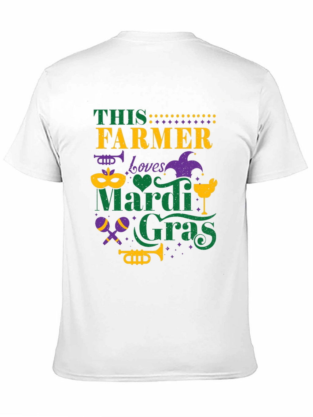 Farmer Loves Mardi Gras Graphic Tee