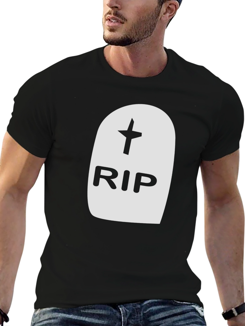 RIP Tombstone Graphic Tee - Classic Halloween Style
