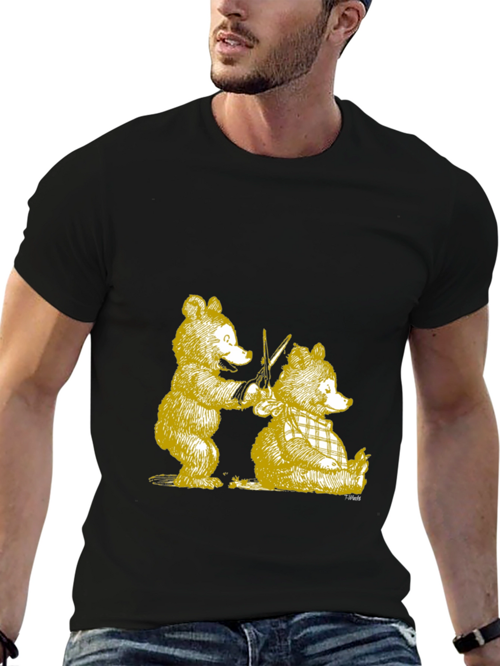 Bear Barber Graphic Tee