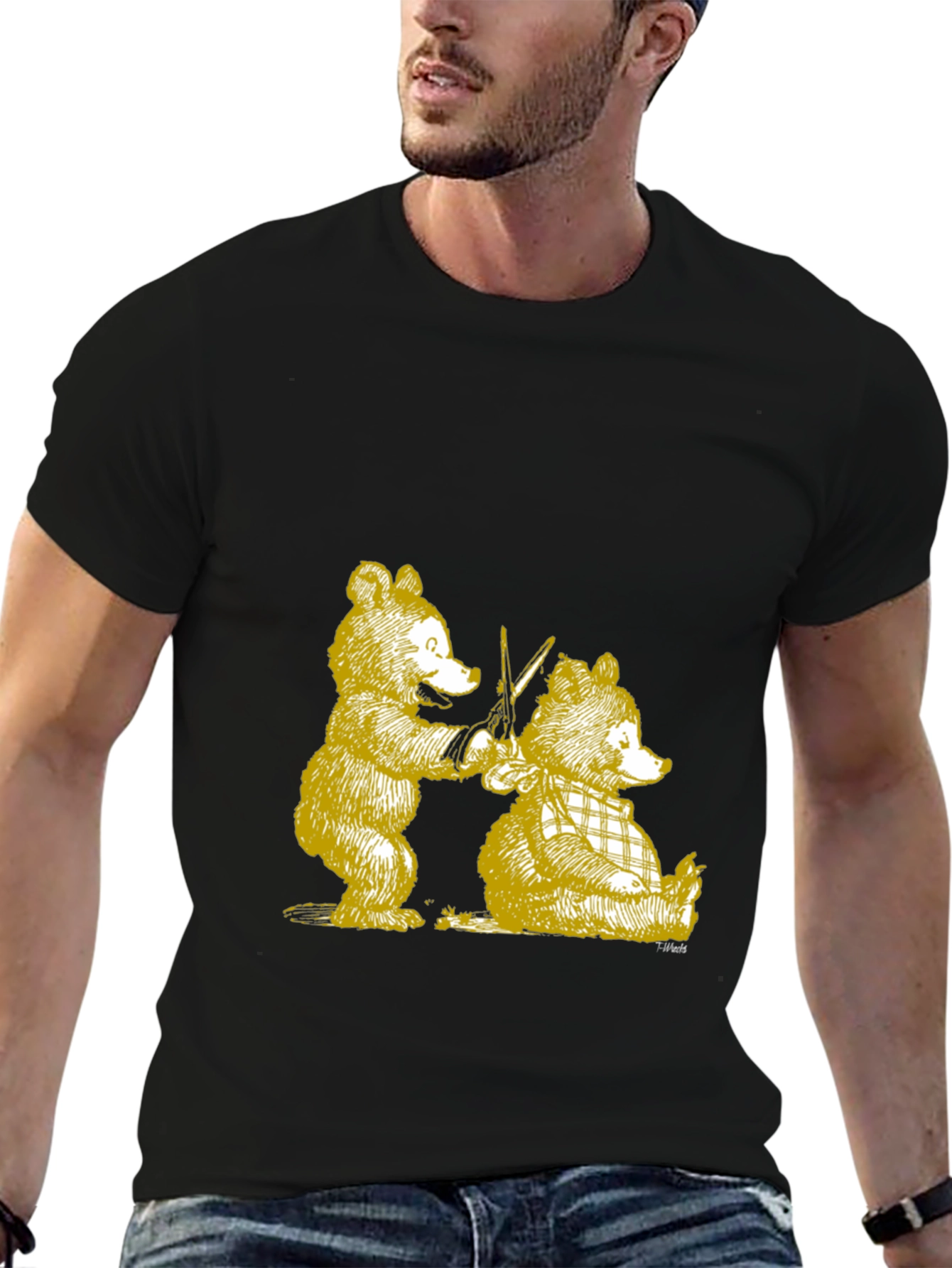 Bear Barber Graphic Tee