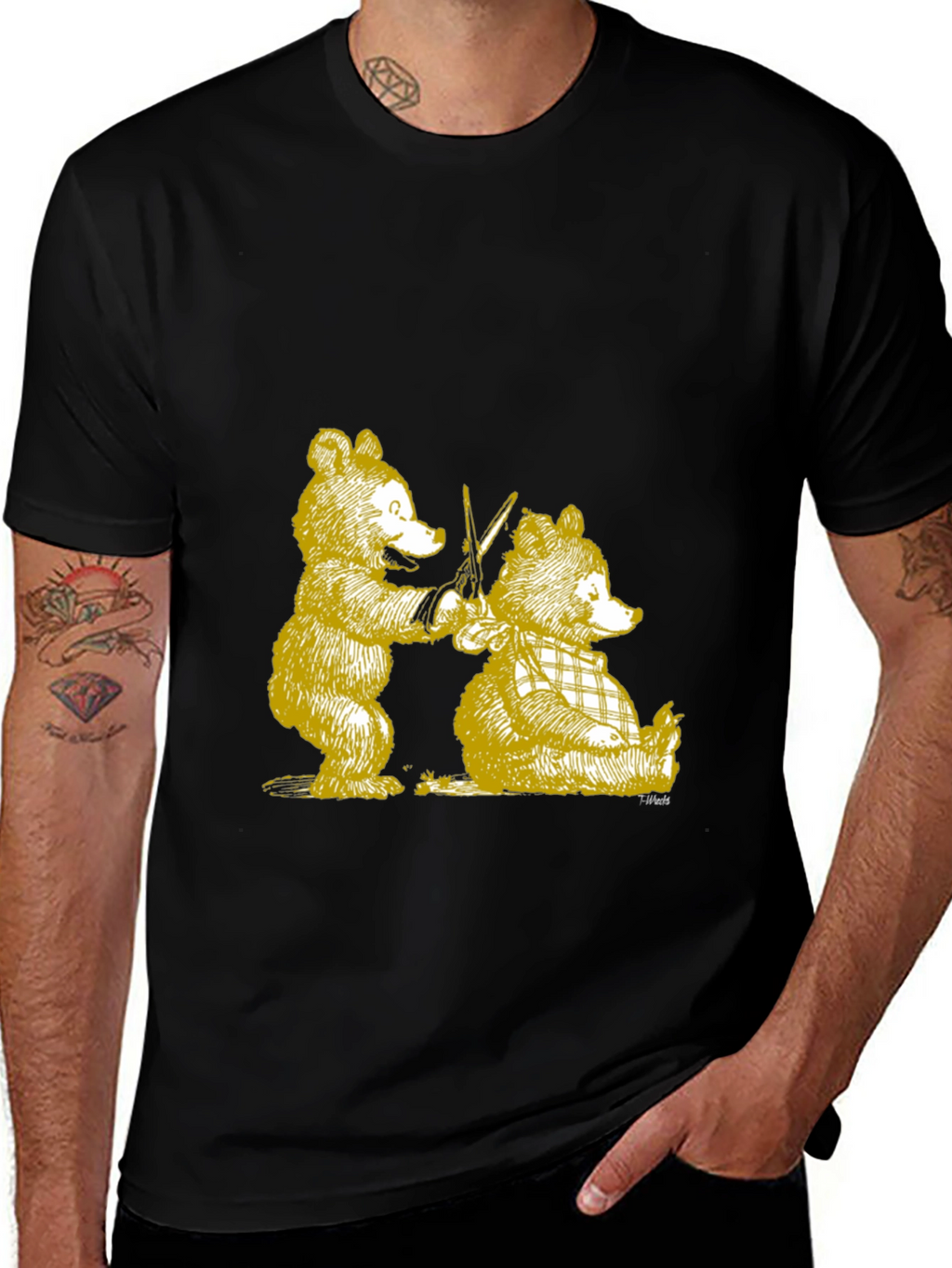 Bear Barber Graphic Tee