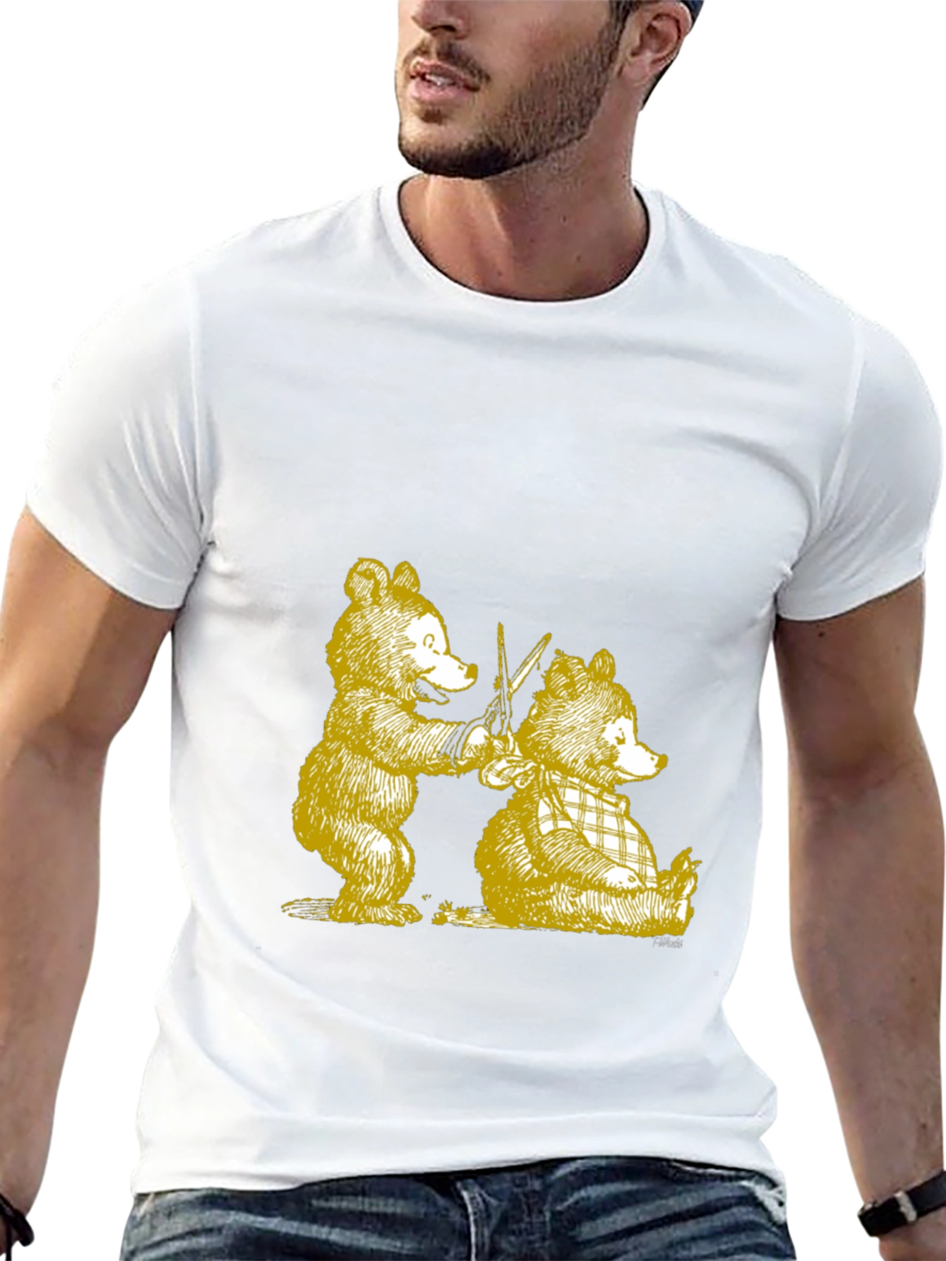 Bear Barber Graphic Tee