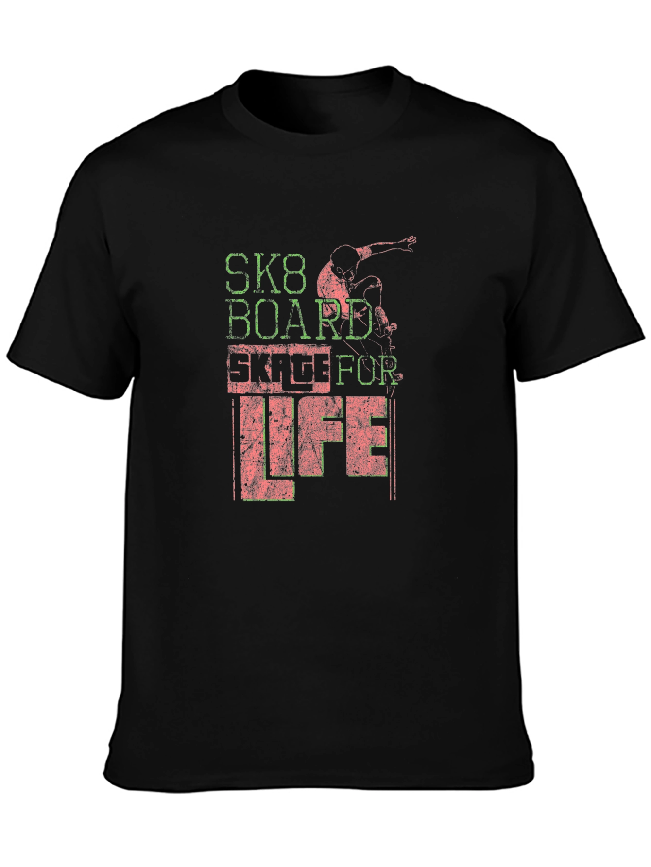 Skateboarding Graphic T-Shirt - SK8 Board Skate for Life
