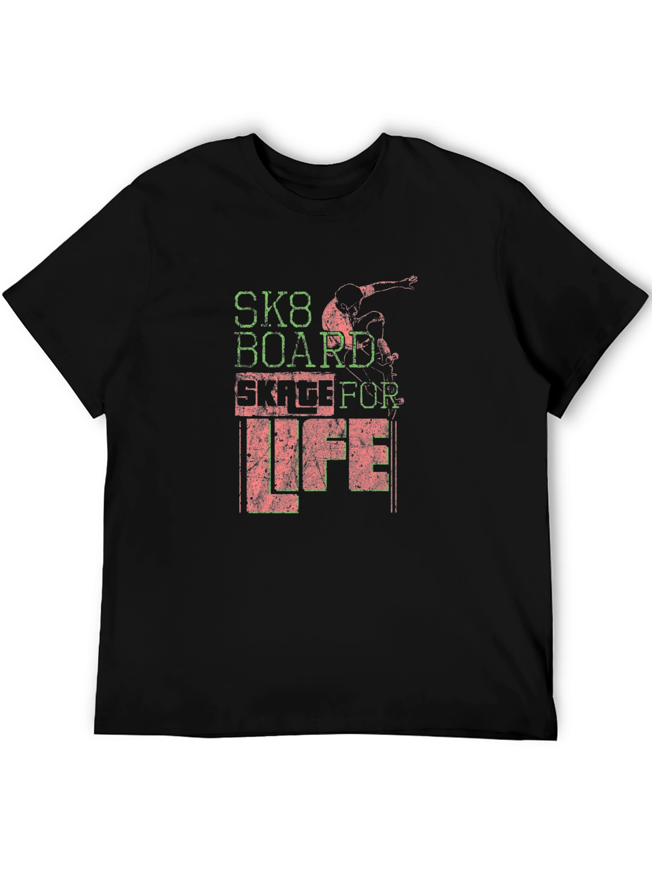 Skateboarding Graphic T-Shirt - SK8 Board Skate for Life