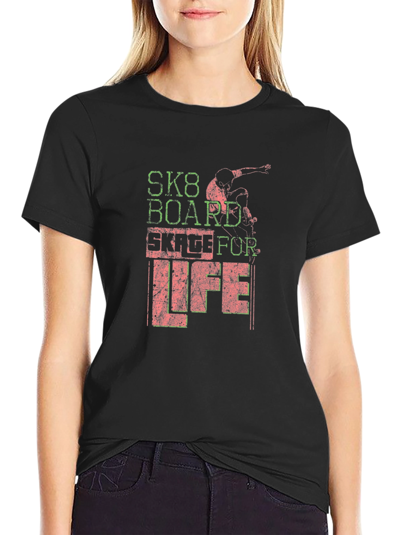 Skateboarding Graphic T-Shirt - SK8 Board Skate for Life