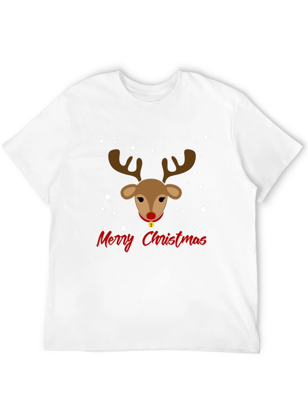 Festive Reindeer Merry Christmas Graphic Tee
