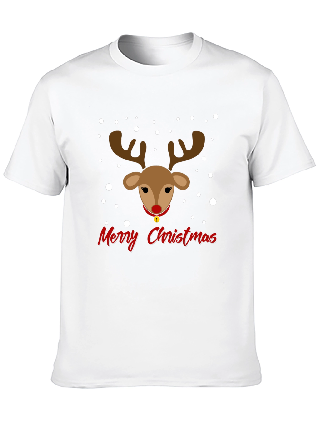 Festive Reindeer Merry Christmas Graphic Tee