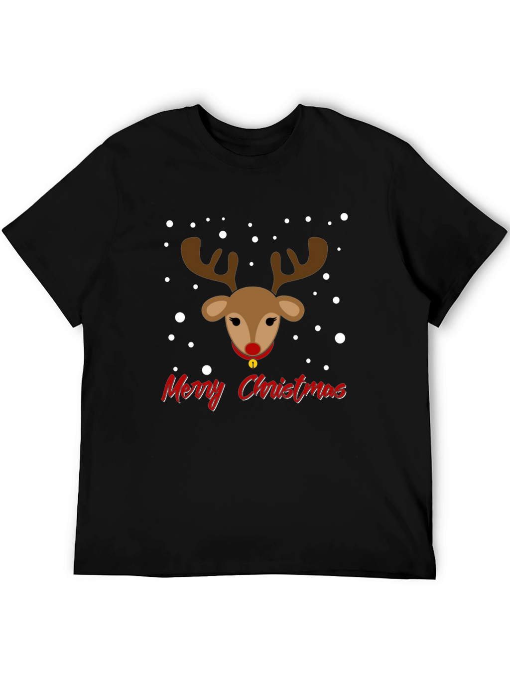 Festive Reindeer Merry Christmas Graphic Tee