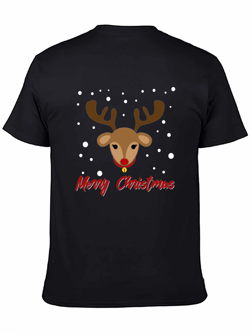 Festive Reindeer Merry Christmas Graphic Tee