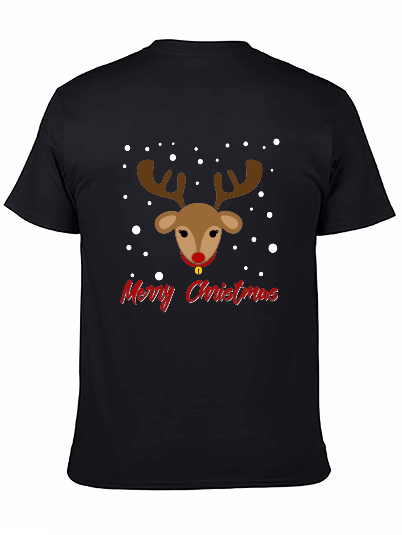 Festive Reindeer Merry Christmas Graphic Tee