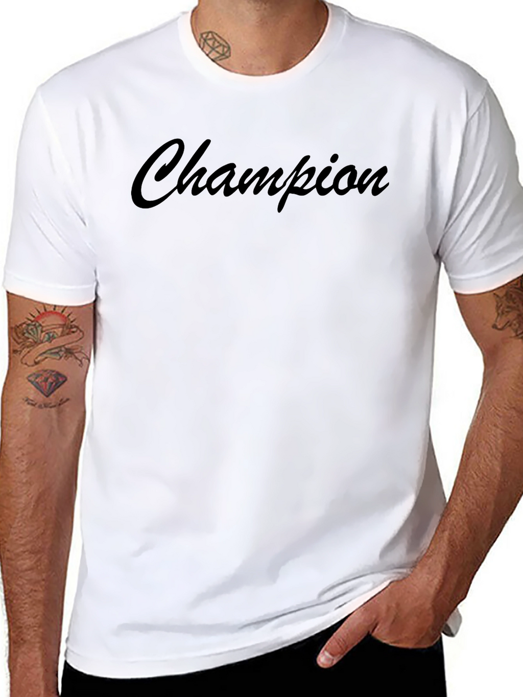 Champion Black T-Shirt - Modern Casual Style