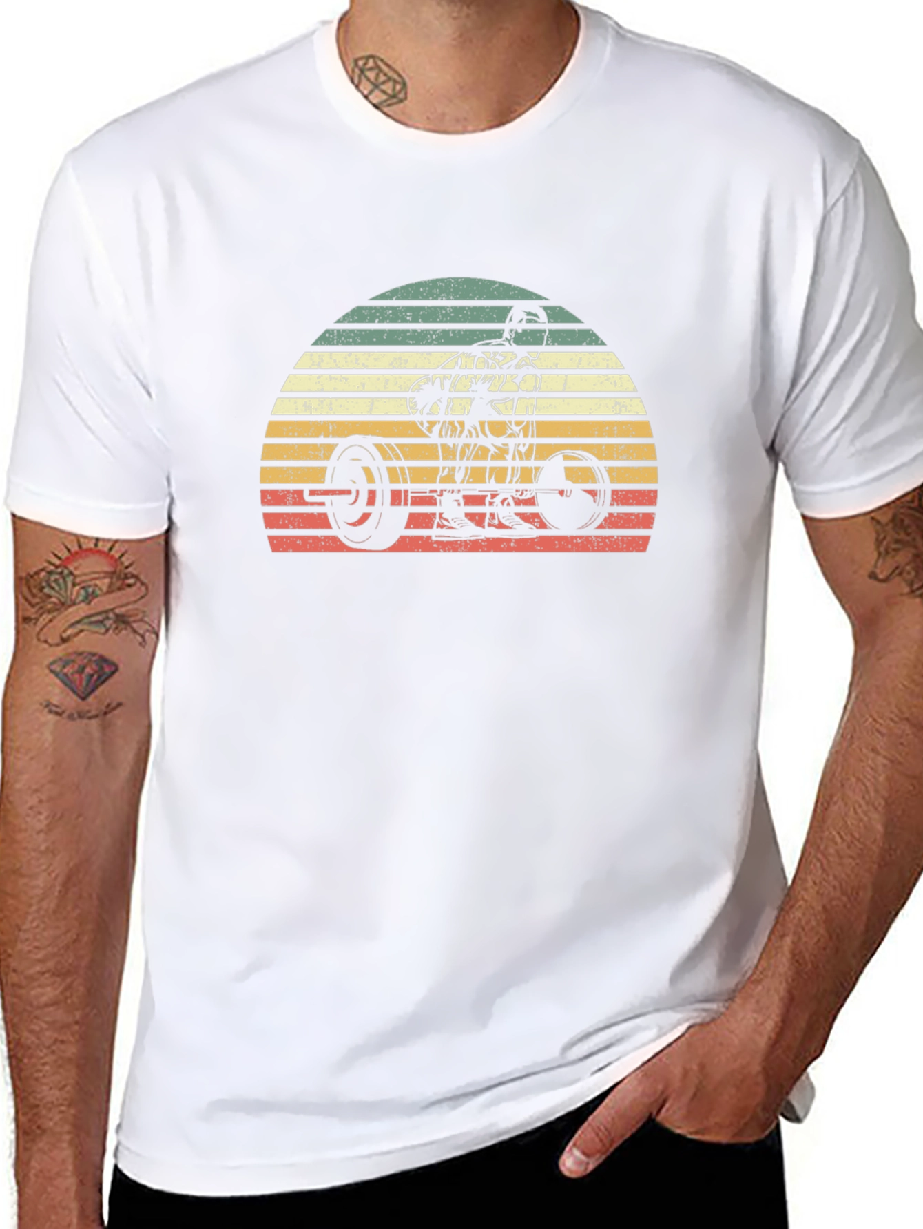 Retro Sunset Gym T-Shirt