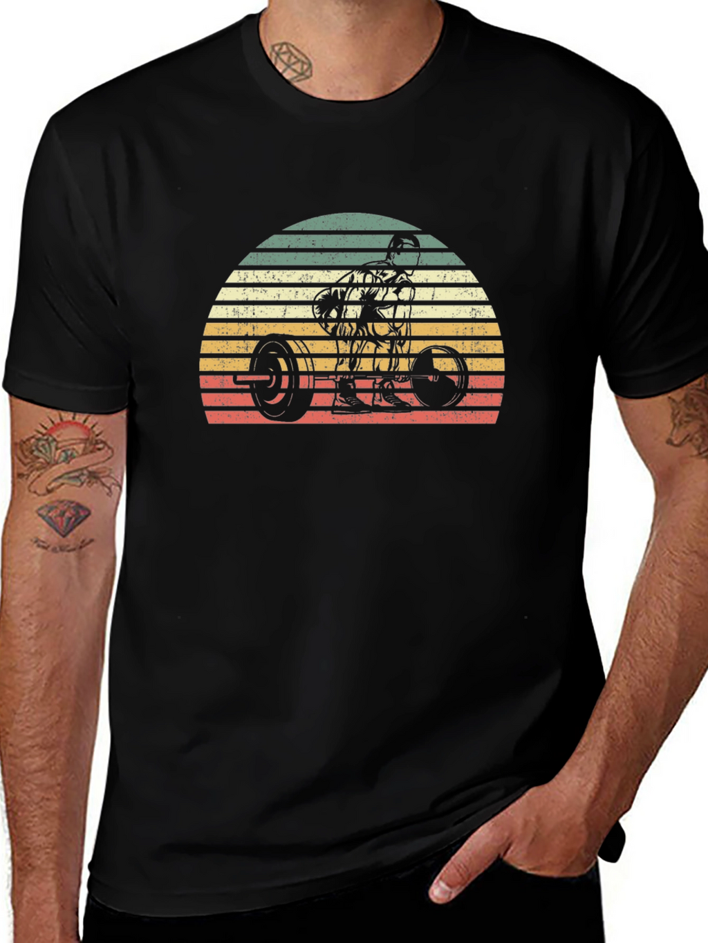 Retro Sunset Gym T-Shirt