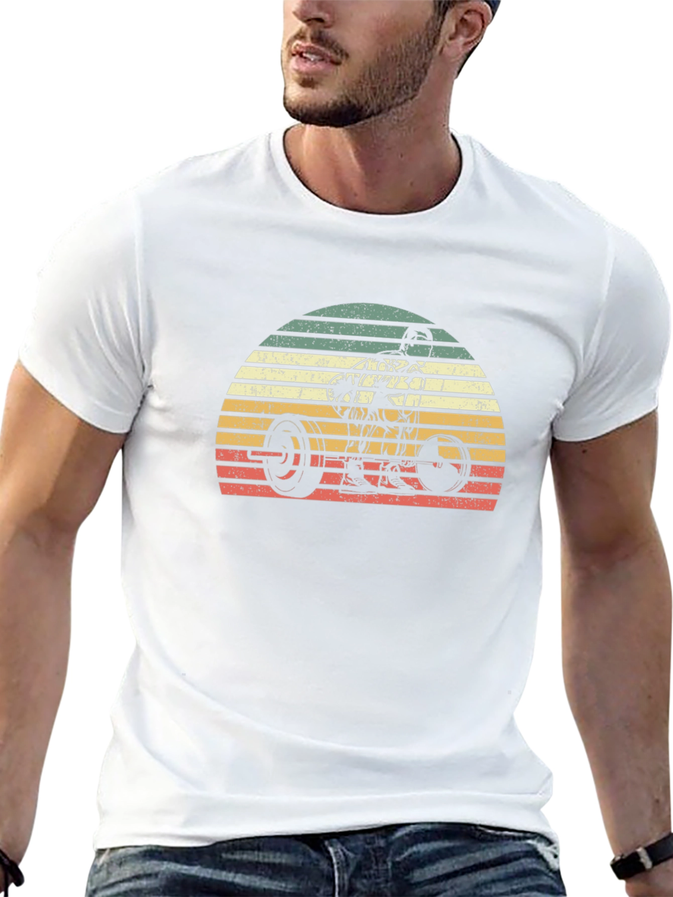 Retro Sunset Gym T-Shirt