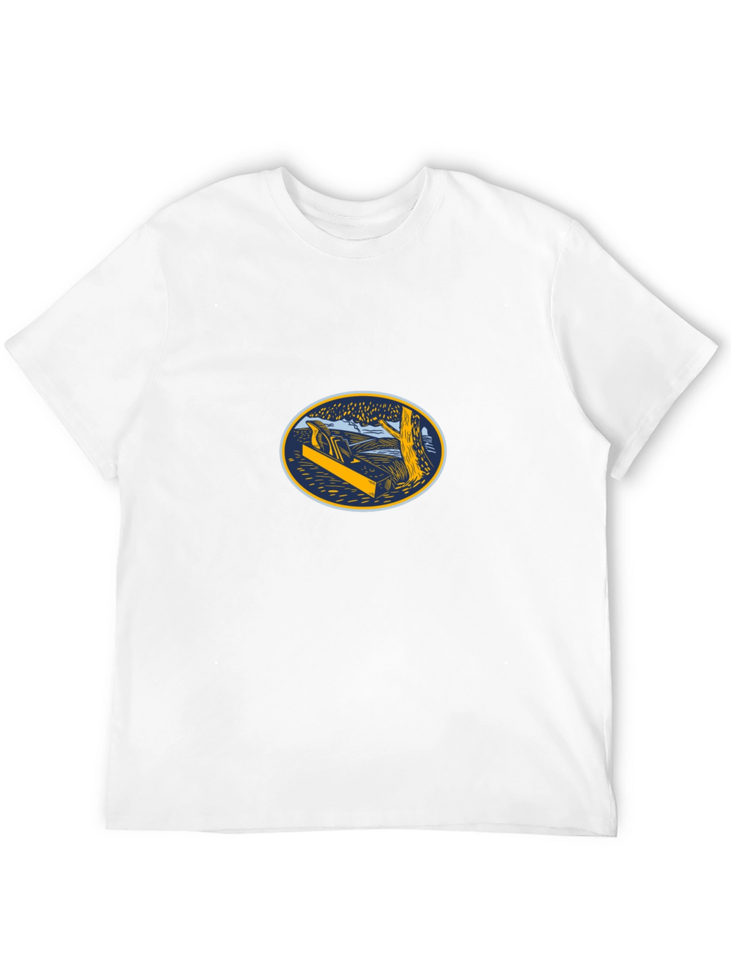Black T-Shirt with Woodworking Graphic