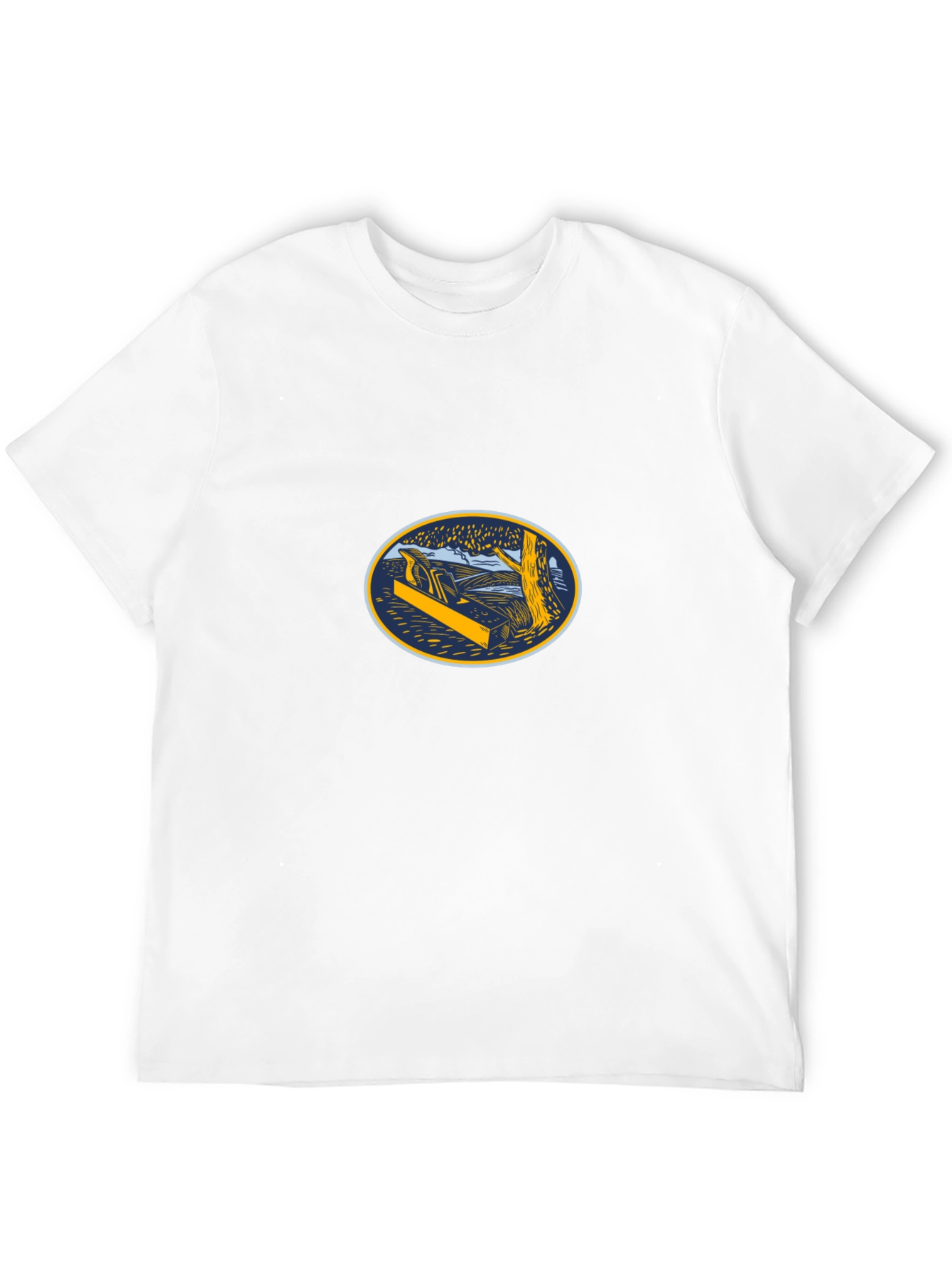 Black T-Shirt with Woodworking Graphic