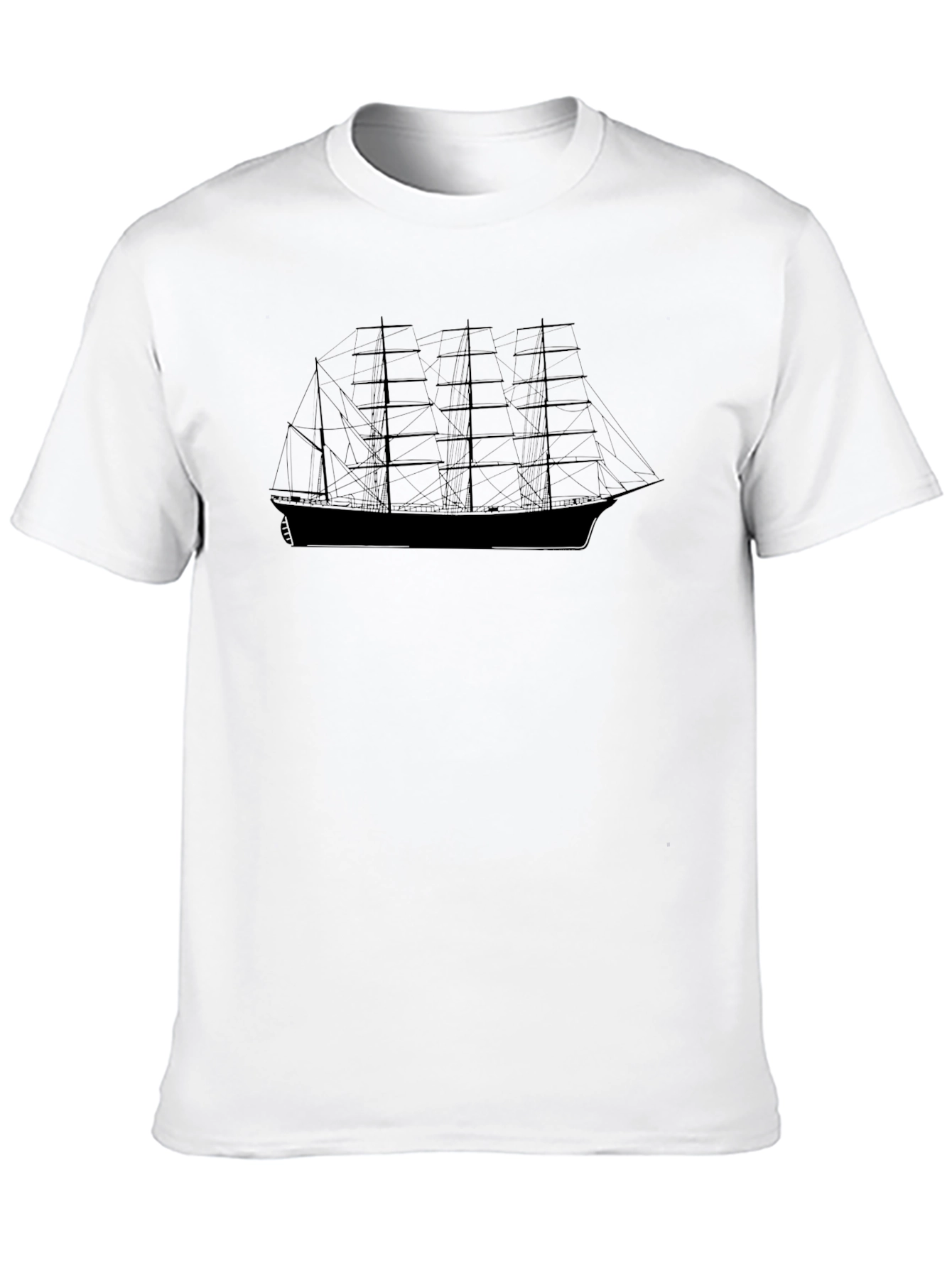 Sailing Ship Graphic Black T-Shirt