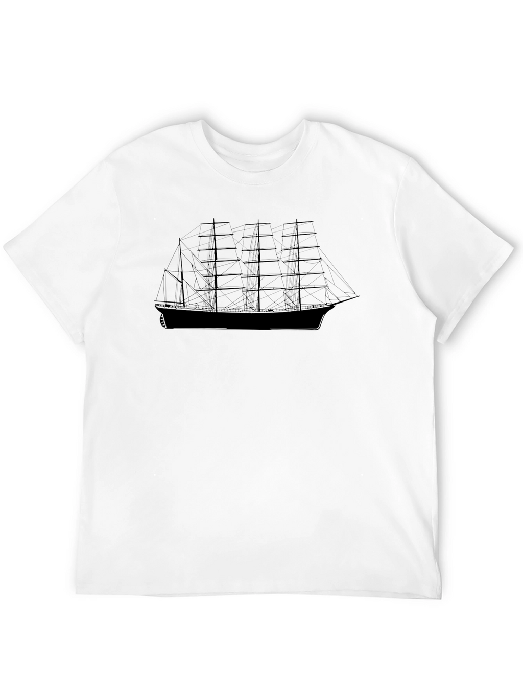 Sailing Ship Graphic Black T-Shirt
