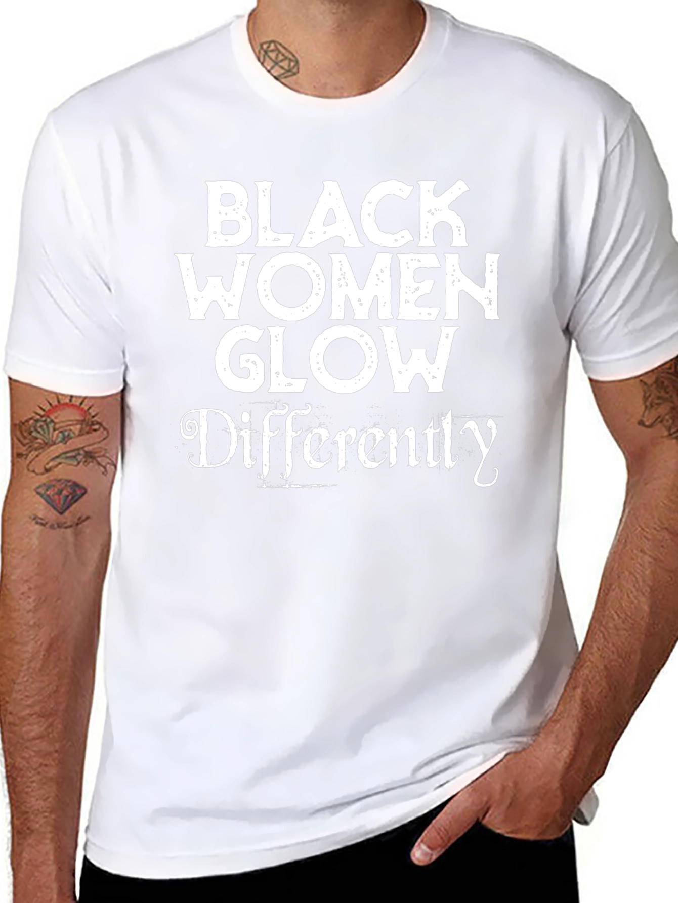 Black Women Glow Differently Black T-Shirt