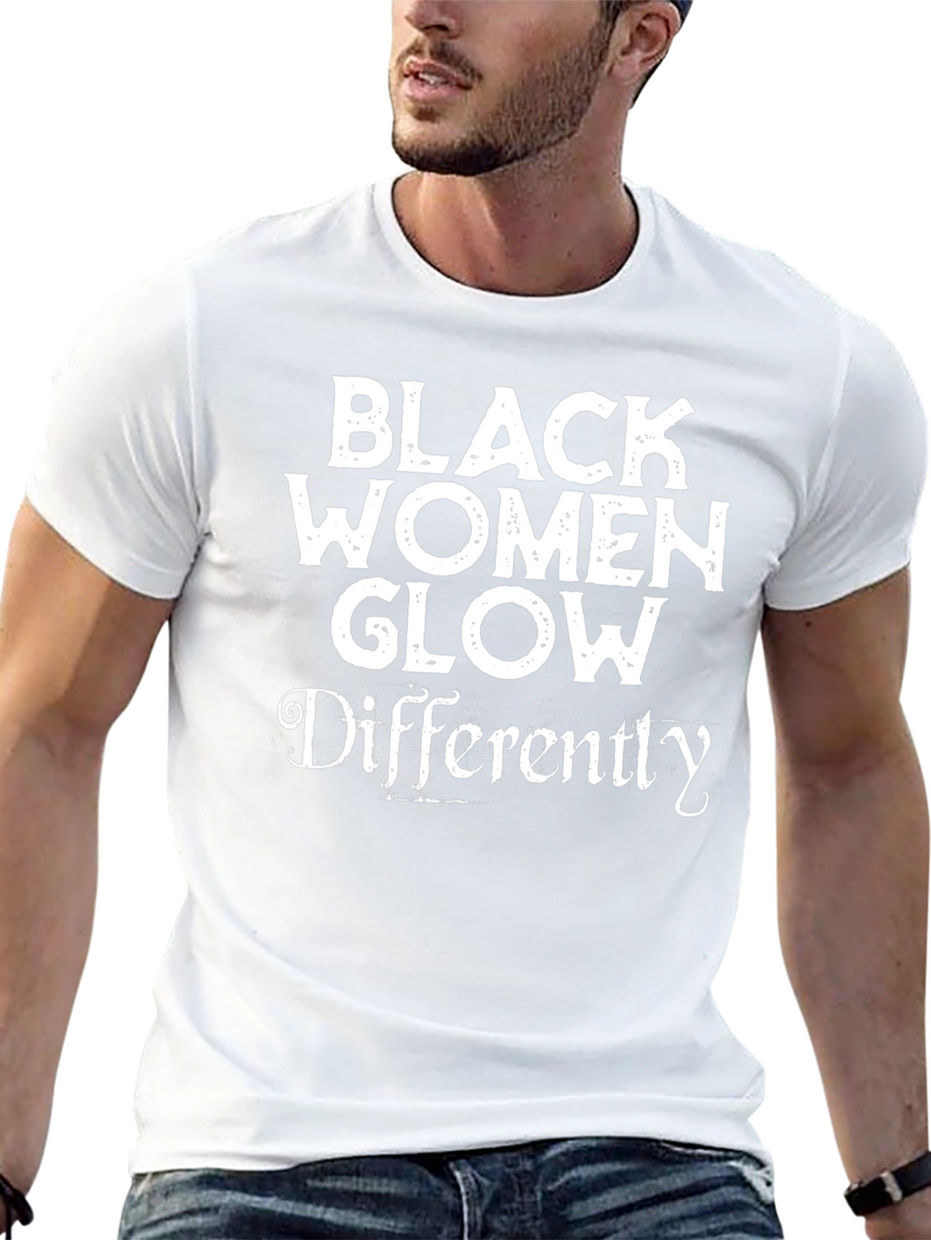 Black Women Glow Differently Black T-Shirt