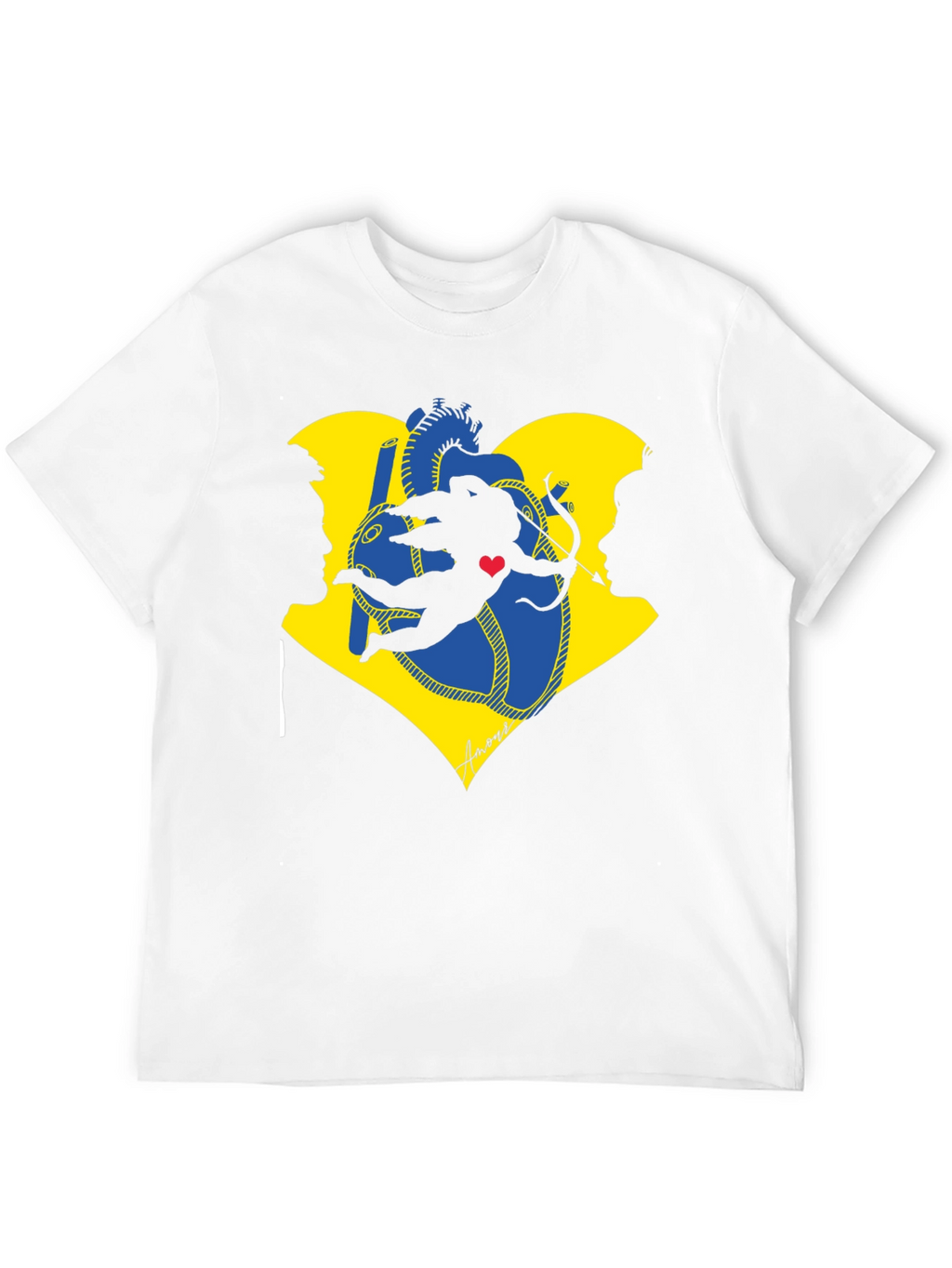 Cupid Heart Black T-Shirt