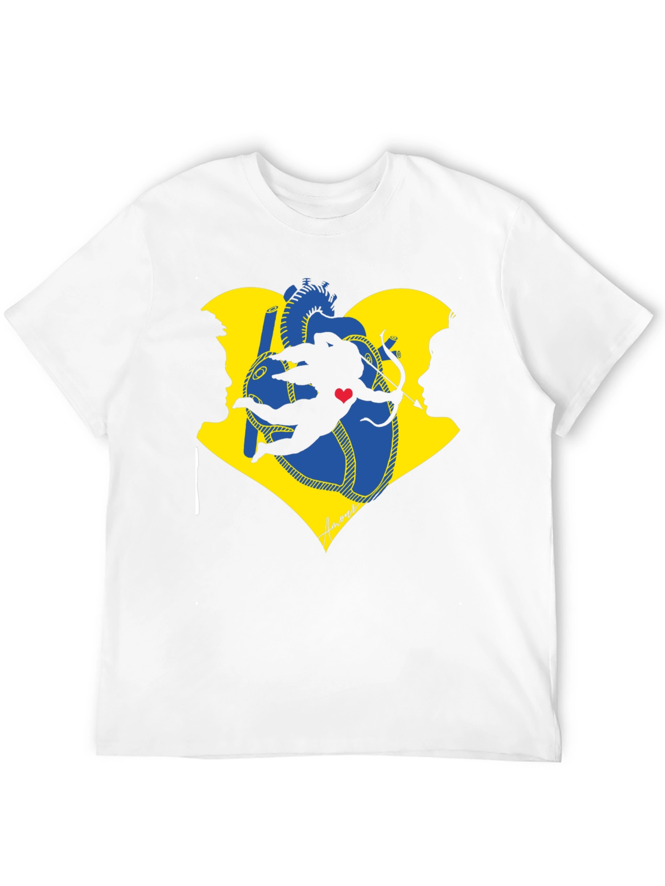 Cupid Heart Black T-Shirt