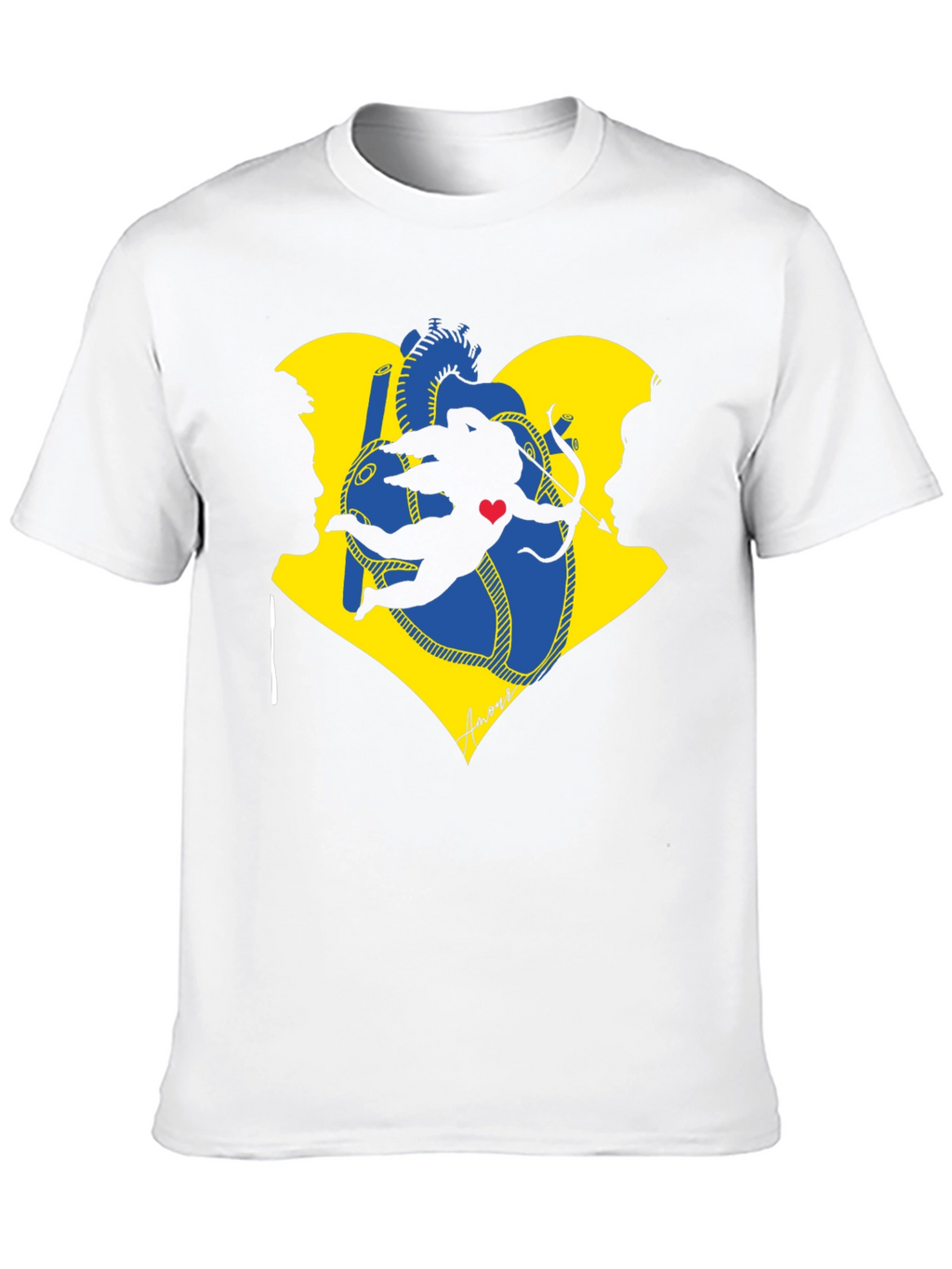 Cupid Heart Black T-Shirt